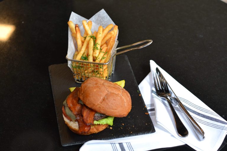 The union menu is featuring with the best burger and french fries in McLean